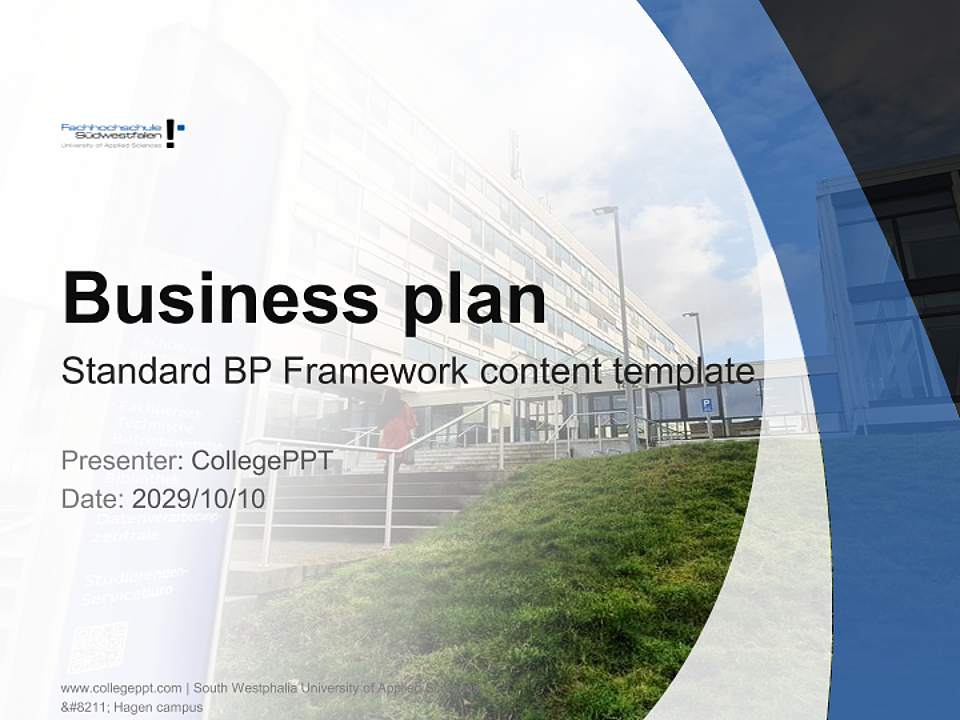 South Westphalia University of Applied Sciences – Hagen campus Competition/Entrepreneurship Contest PPT Template4:3 ratio PPT effect preview image9