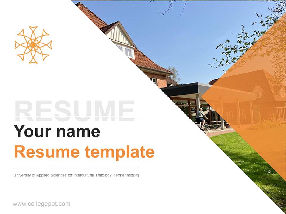 University of Applied Sciences for Intercultural Theology Hermannsburg Resume PPT Template4:3 ratio PPT effect preview image5