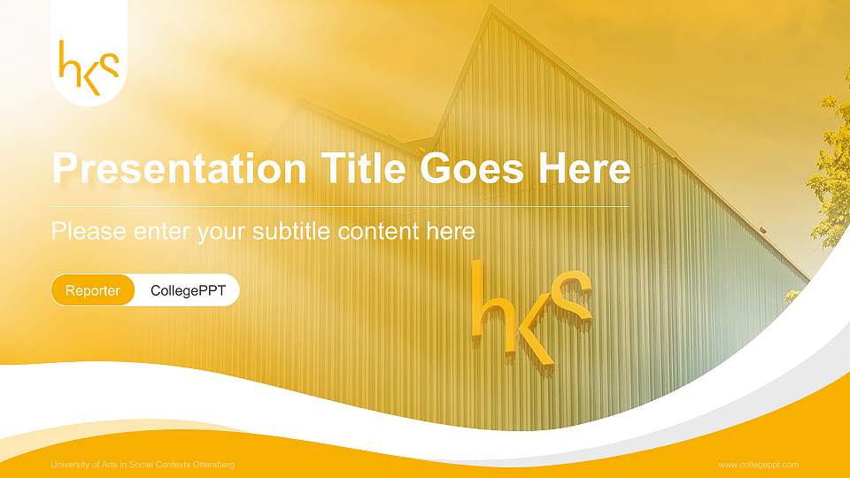 University of Arts in Social Contexts Ottersberg Lecture Sharing and Networking Event PPT Template16:9 ratio PPT effect preview image