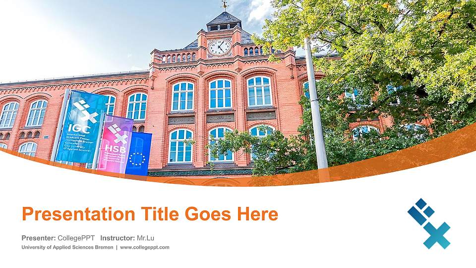 University of Applied Sciences Bremen Course/Courseware Creation PPT Template16:9 ratio PPT effect preview image