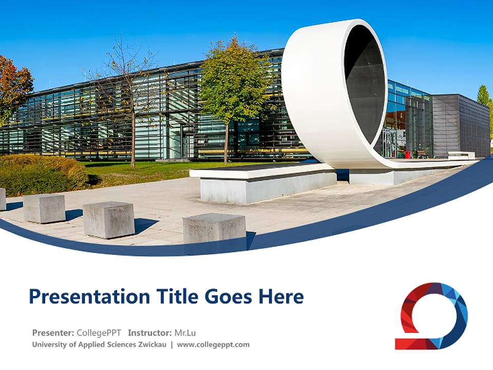 University of Applied Sciences Zwickau Course/Courseware Creation PPT Template4:3 ratio PPT effect preview image5