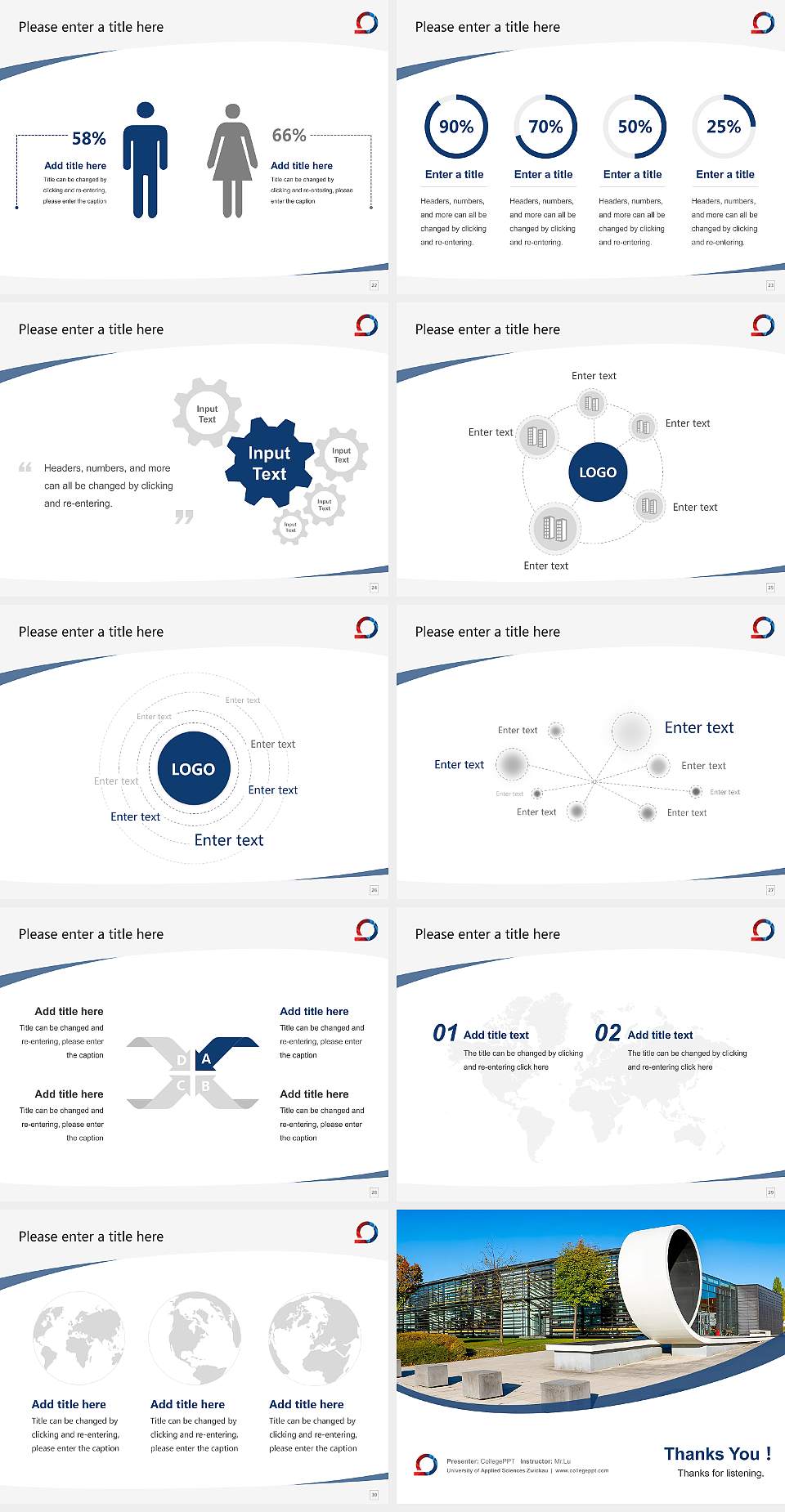 University of Applied Sciences Zwickau Course/Courseware Creation PPT Template4:3 ratio PPT effect preview image4