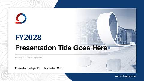 University of Applied Sciences Zwickau Academic Presentation/Research Findings Report PPT Template
