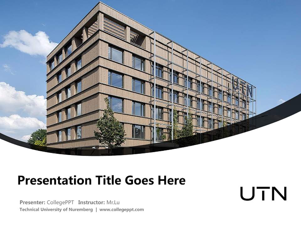 Technical University of Nuremberg Course/Courseware Creation PPT Template4:3 ratio PPT effect preview image5