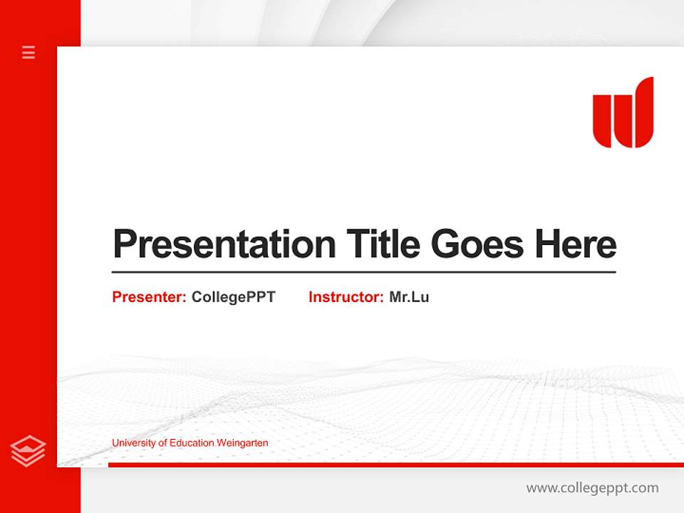 University of Education Weingarten Thesis Proposal/Graduation Defense PPT Template4:3 ratio PPT effect preview image5