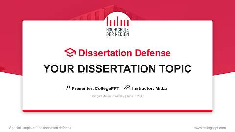 Stuttgart Media University Graduation Thesis Defense PPT Template
