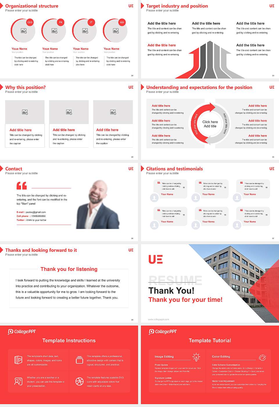 University of Europe for Applied Sciences – Potsdam campus Resume PPT Template16:9 ratio PPT effect preview image4