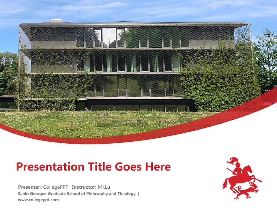 Sankt Georgen Graduate School of Philosophy and Theology Course/Courseware Creation PPT Template4:3 ratio PPT effect preview image5