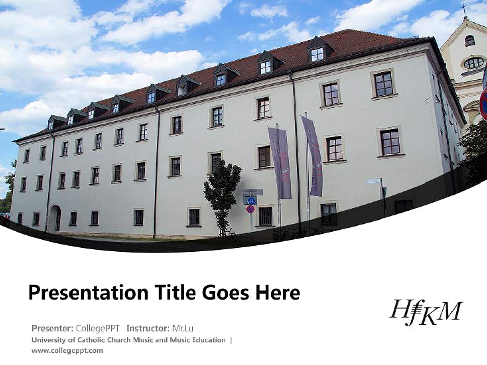 University of Catholic Church Music and Music Education Course/Courseware Creation PPT Template4:3 ratio PPT effect preview image5