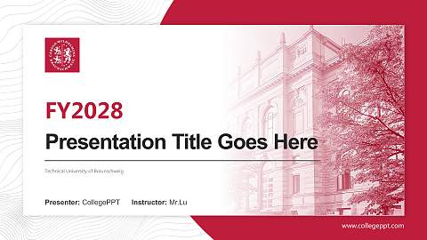 Technical University of Braunschweig Academic Presentation/Research Findings Report PPT Template