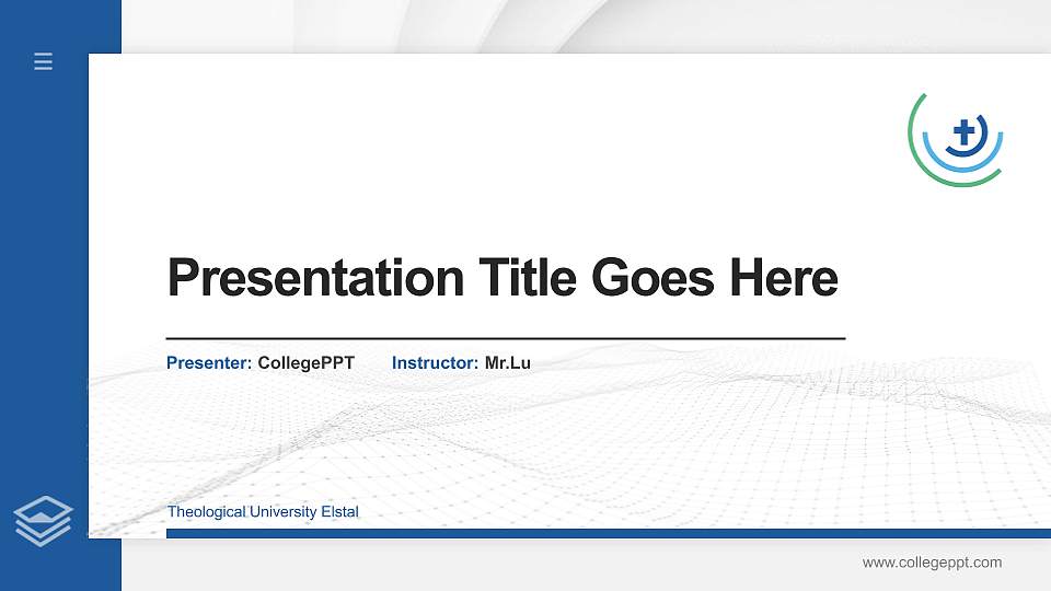 Theological University Elstal Thesis Proposal/Graduation Defense PPT Template16:9 ratio PPT effect preview image