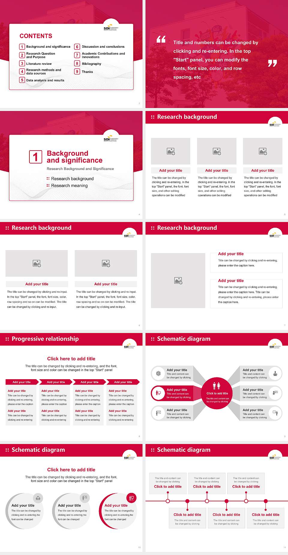 SDI Munich International University of Applied Sciences Graduation Thesis Defense PPT Template4:3 ratio PPT effect preview image2