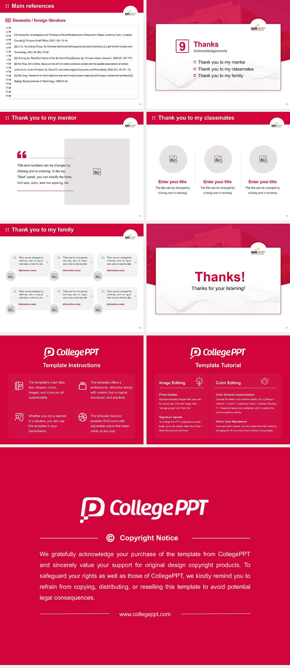 SDI Munich International University of Applied Sciences Graduation Thesis Defense PPT Template4:3 ratio PPT effect preview image7