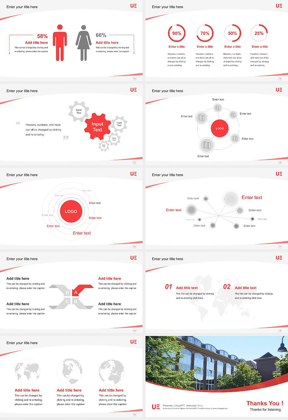 University of Europe for Applied Sciences – Iserlohn campus Course/Courseware Creation PPT Template16:9 ratio PPT effect preview image4