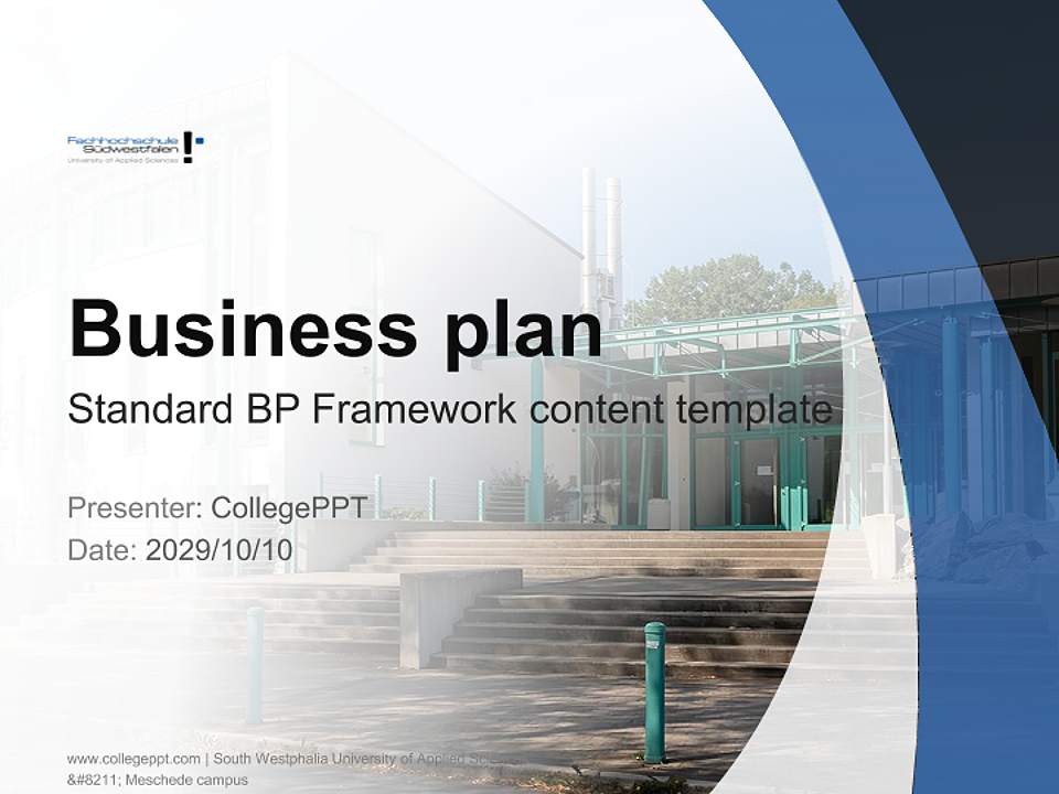 South Westphalia University of Applied Sciences – Meschede campus Competition/Entrepreneurship Contest PPT Template4:3 ratio PPT effect preview image9