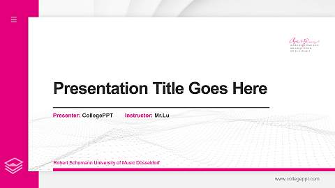 Robert Schumann University of Music Düsseldorf Thesis Proposal/Graduation Defense PPT Template