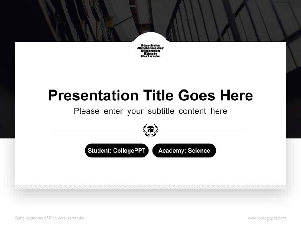 State Academy of Fine Arts Karlsruhe National Scholarship Defense PPT Template4:3 ratio PPT effect preview image4