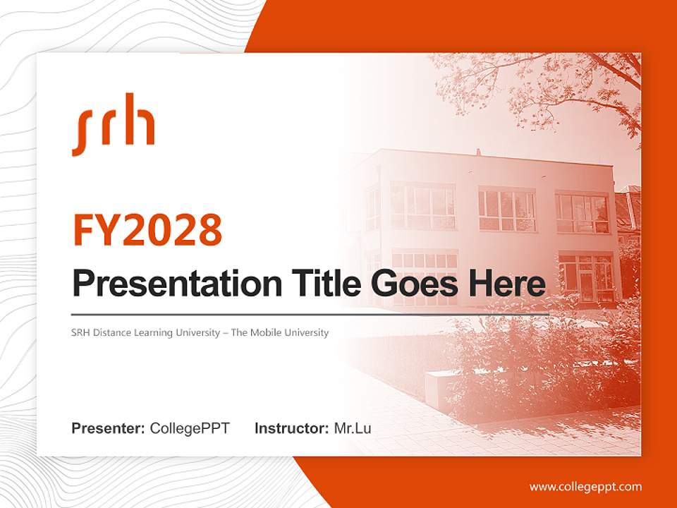 SRH Distance Learning University – The Mobile University Academic Presentation/Research Findings Report PPT Template4:3 ratio PPT effect preview image5