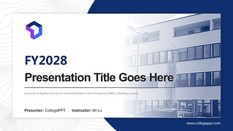 University of Applied Sciences for Small and Medium-Sized Enterprises – Bamberg campus Academic Presentation/Research Findings Report PPT Template