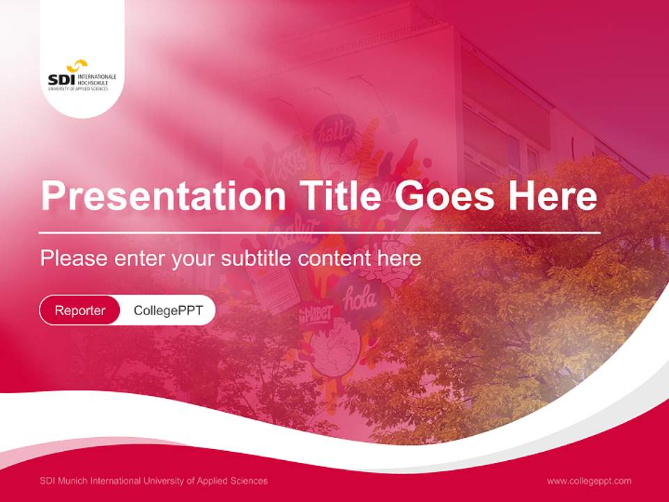 SDI Munich International University of Applied Sciences Lecture Sharing and Networking Event PPT Template4:3 ratio PPT effect preview image4
