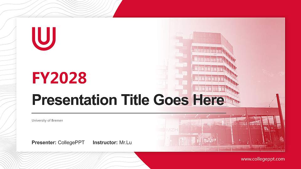 University of Bremen Academic Presentation/Research Findings Report PPT Template16:9 ratio PPT effect preview image