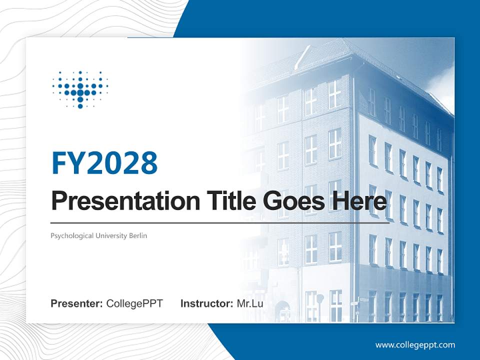 Psychological University Berlin Academic Presentation/Research Findings Report PPT Template4:3 ratio PPT effect preview image5