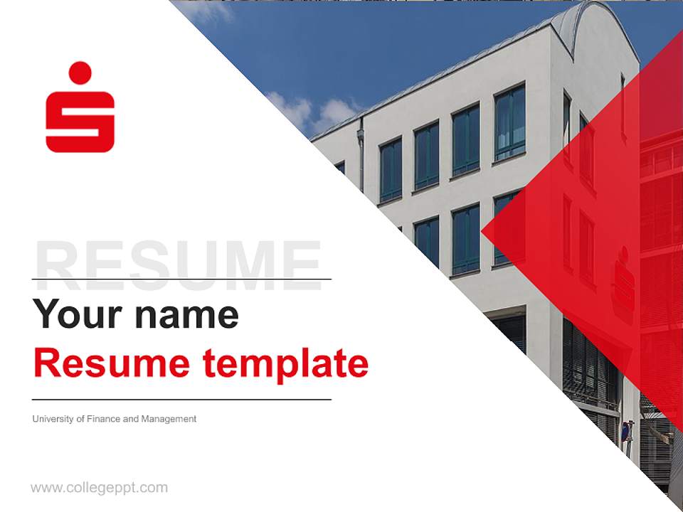 University of Finance and Management Resume PPT Template4:3 ratio PPT effect preview image5