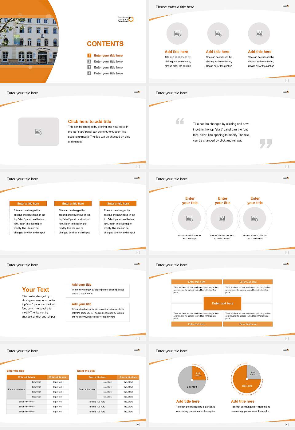 Rosenheim Technical University of Applied Sciences – Chiemgau campus Course/Courseware Creation PPT Template16:9 ratio PPT effect preview image2