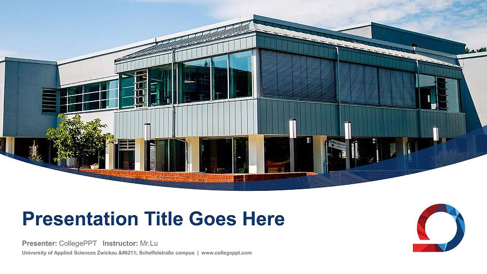 University of Applied Sciences Zwickau – Scheffelstraße campus Course/Courseware Creation PPT Template16:9 ratio PPT effect preview image