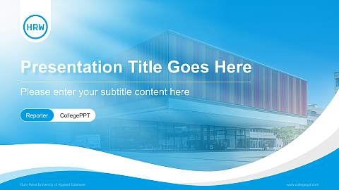Ruhr West University of Applied Sciences Lecture Sharing and Networking Event PPT Template