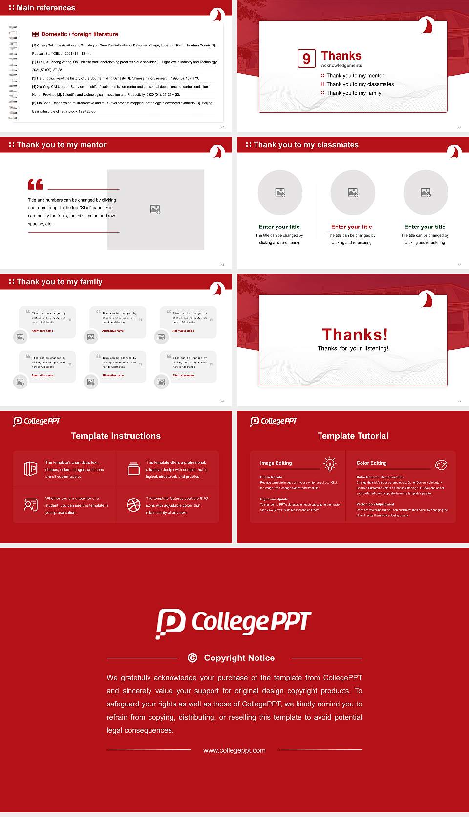 University of Applied Management Graduation Thesis Defense PPT Template16:9 ratio PPT effect preview image7