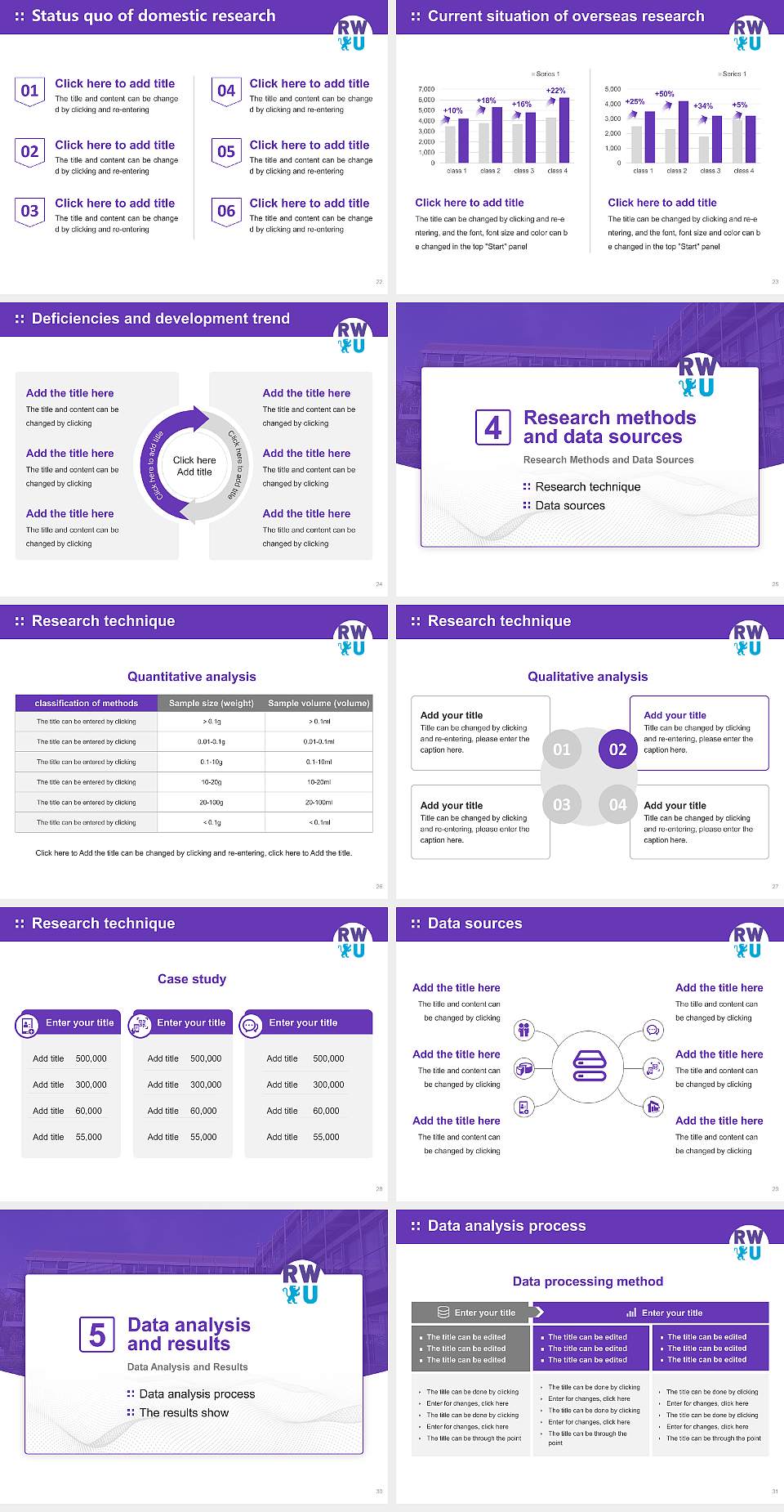 Ravensburg-Weingarten University of Applied Sciences Graduation Thesis Defense PPT Template4:3 ratio PPT effect preview image4