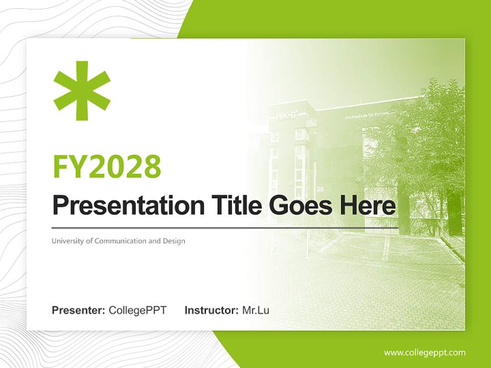 University of Communication and Design Academic Presentation/Research Findings Report PPT Template4:3 ratio PPT effect preview image5