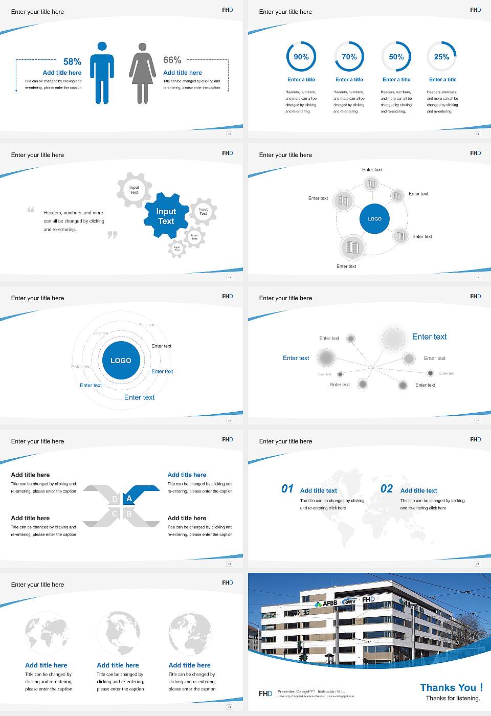 University of Applied Sciences Dresden Course/Courseware Creation PPT Template16:9 ratio PPT effect preview image4