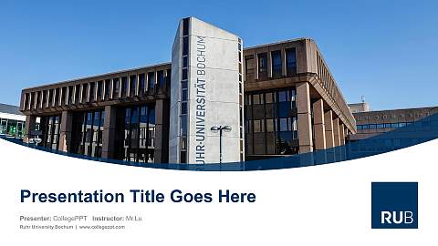Ruhr University Bochum Course/Courseware Creation PPT Template