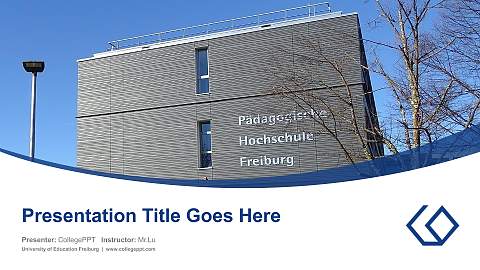 University of Education Freiburg Course/Courseware Creation PPT Template