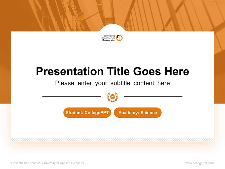 Rosenheim Technical University of Applied Sciences National Scholarship Defense PPT Template4:3 ratio PPT effect preview image4