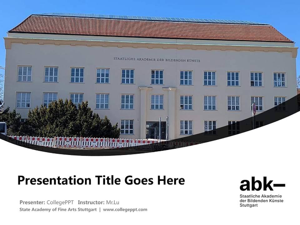 State Academy of Fine Arts Stuttgart Course/Courseware Creation PPT Template4:3 ratio PPT effect preview image5