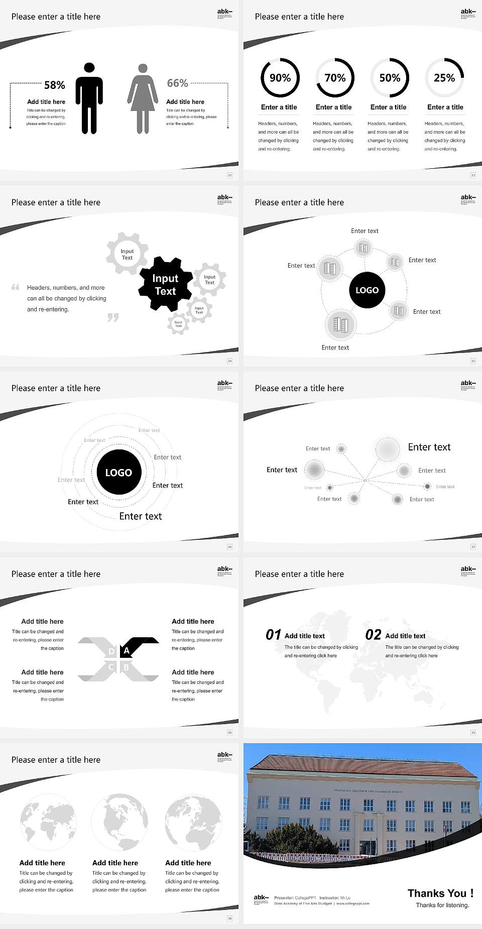 State Academy of Fine Arts Stuttgart Course/Courseware Creation PPT Template4:3 ratio PPT effect preview image4