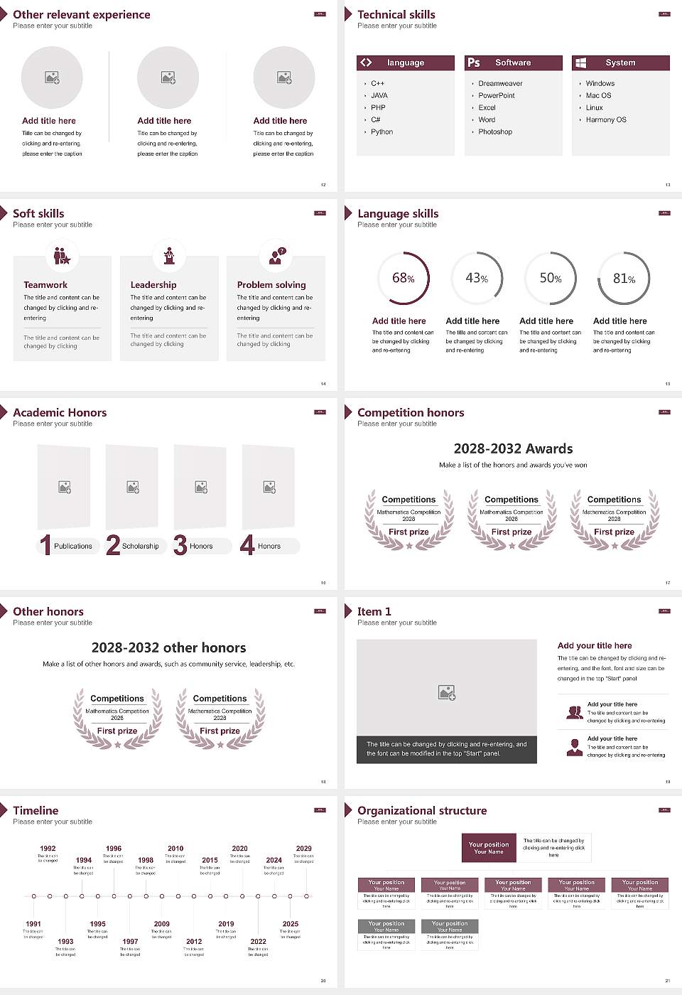 Theological University Ewersbach Resume PPT Template16:9 ratio PPT effect preview image3