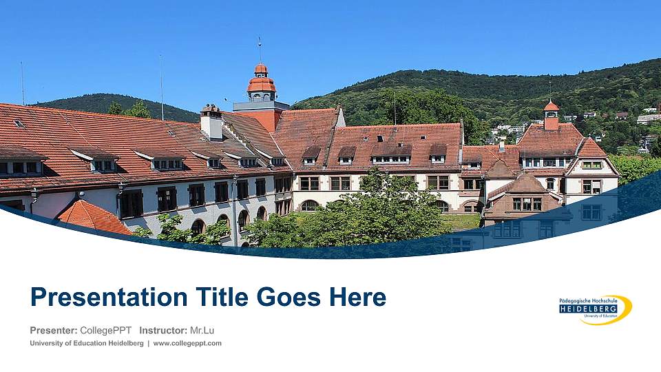 University of Education Heidelberg Course/Courseware Creation PPT Template16:9 ratio PPT effect preview image