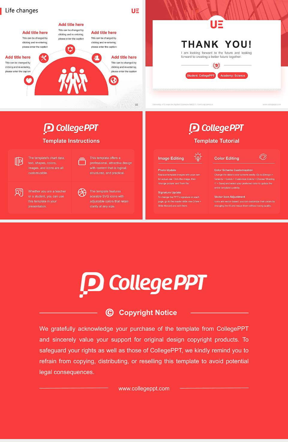 University of Europe for Applied Sciences – Hamburg campus National Scholarship Defense PPT Template4:3 ratio PPT effect preview image4