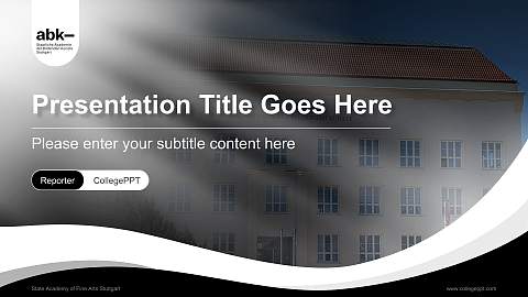 State Academy of Fine Arts Stuttgart Lecture Sharing and Networking Event PPT Template