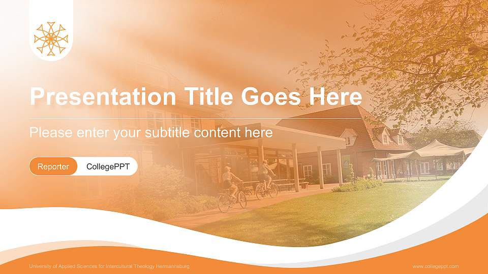 University of Applied Sciences for Intercultural Theology Hermannsburg Lecture Sharing and Networking Event PPT Template16:9 ratio PPT effect preview image