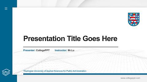 Thuringian University of Applied Sciences for Public Administration Thesis Proposal/Graduation Defense PPT Template