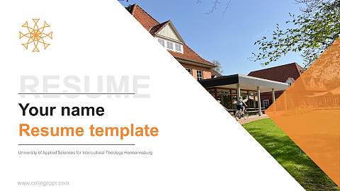 University of Applied Sciences for Intercultural Theology Hermannsburg Resume PPT Template