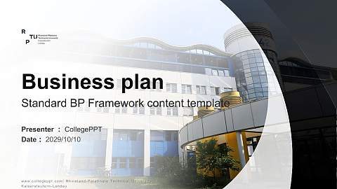 Rhineland-Palatinate Technical University Kaiserslautern-Landau Competition/Entrepreneurship Contest PPT Template