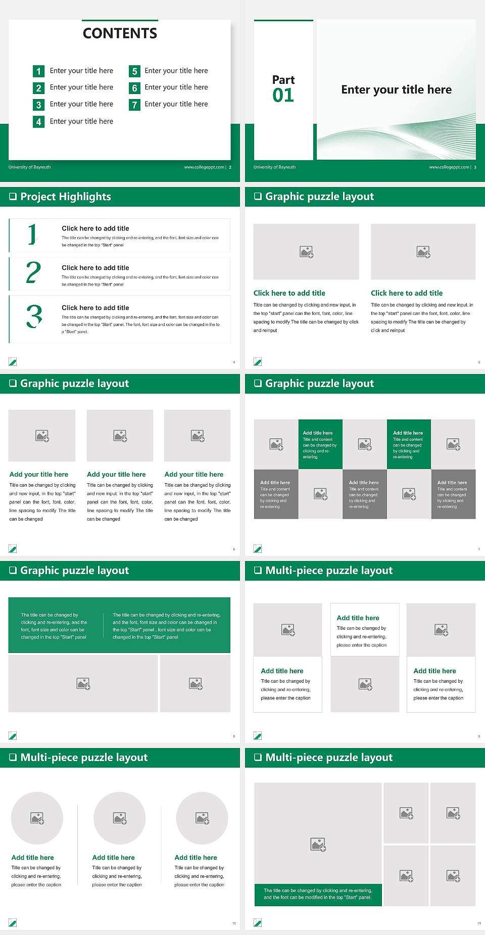 University of Bayreuth General PPT Template4:3 ratio PPT effect preview image2