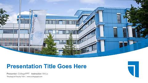 Theological Faculty Trier Course/Courseware Creation PPT Template