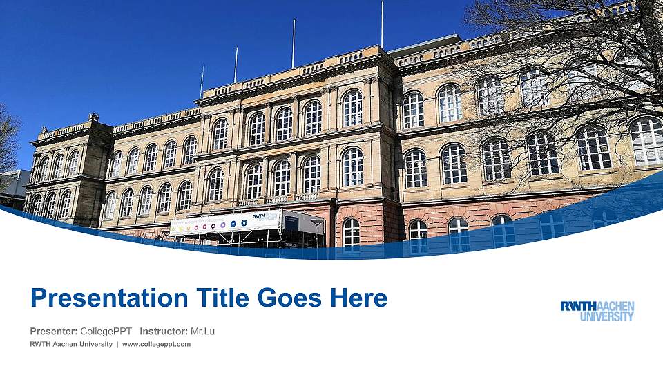 RWTH Aachen University Course/Courseware Creation PPT Template16:9 ratio PPT effect preview image